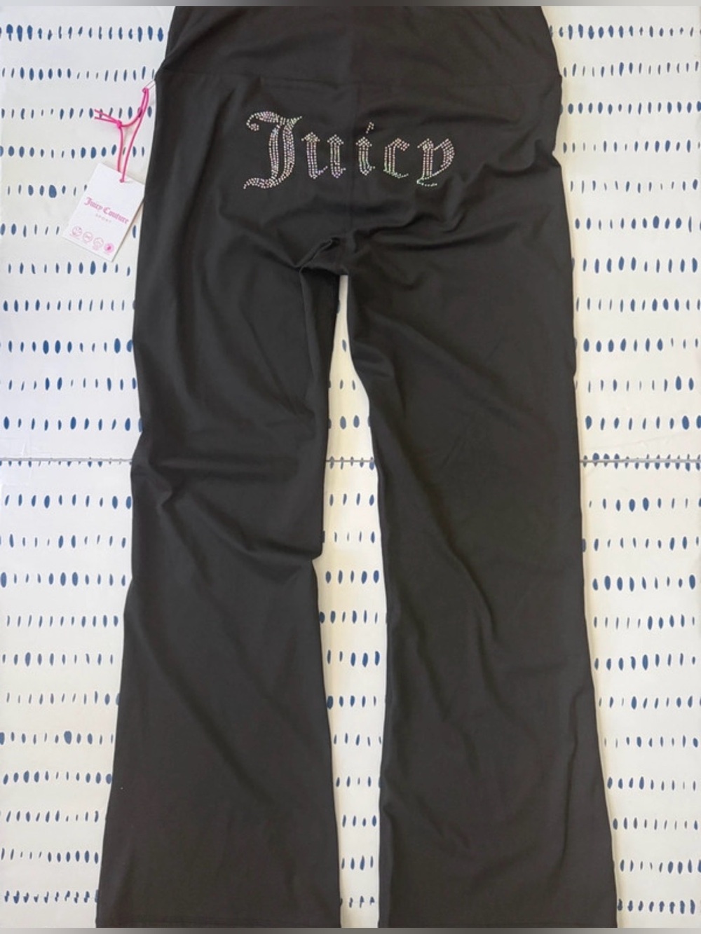 Juicy Couture Sport OG Black Rhinestone Logo Pants
